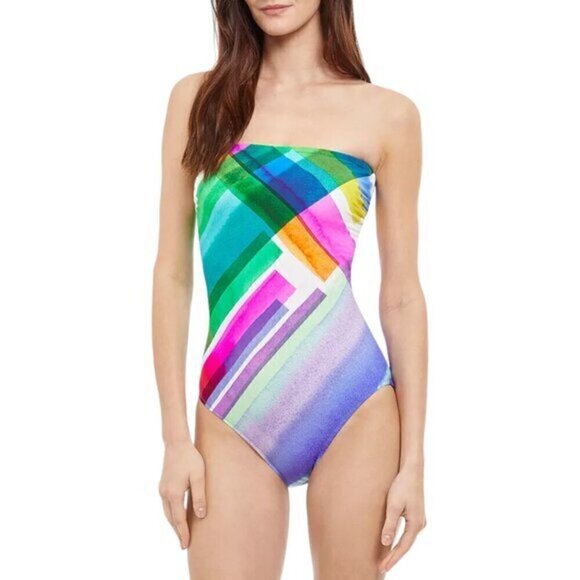 Gottex Diagonal Dreams Bandeau One Piece Swimsuit - Picture 10 of 10